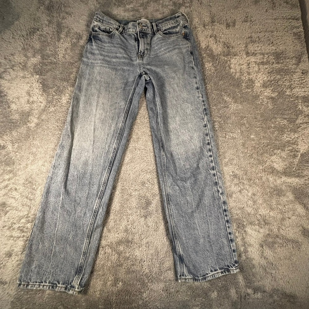 PacSun Light Wash Straight Leg High Waisted Jeans Blue Denim 28x27